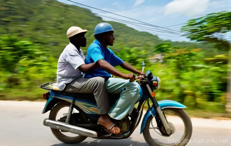 아이티의 교통 시스템  버스 택시 대중교통 - **Vibrant Tap-Tap in Port-au-Prince:**
    "A bustling street scene in Port-au-Prince, Haiti, featur...