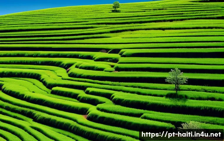 아이티에서의 환경 문제와 해결 노력 - **Environmental Degradation & Reforestation**: The text describes "bare, steep slopes," "severe eros...
